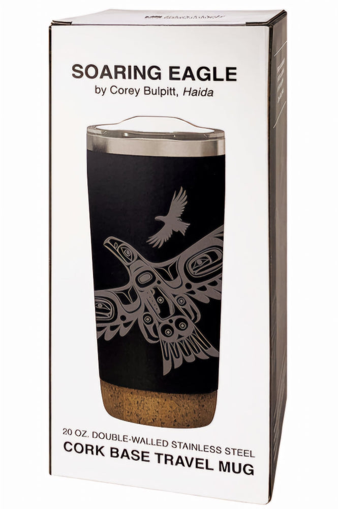 Cork Base Travel Mug - Soaring Eagle