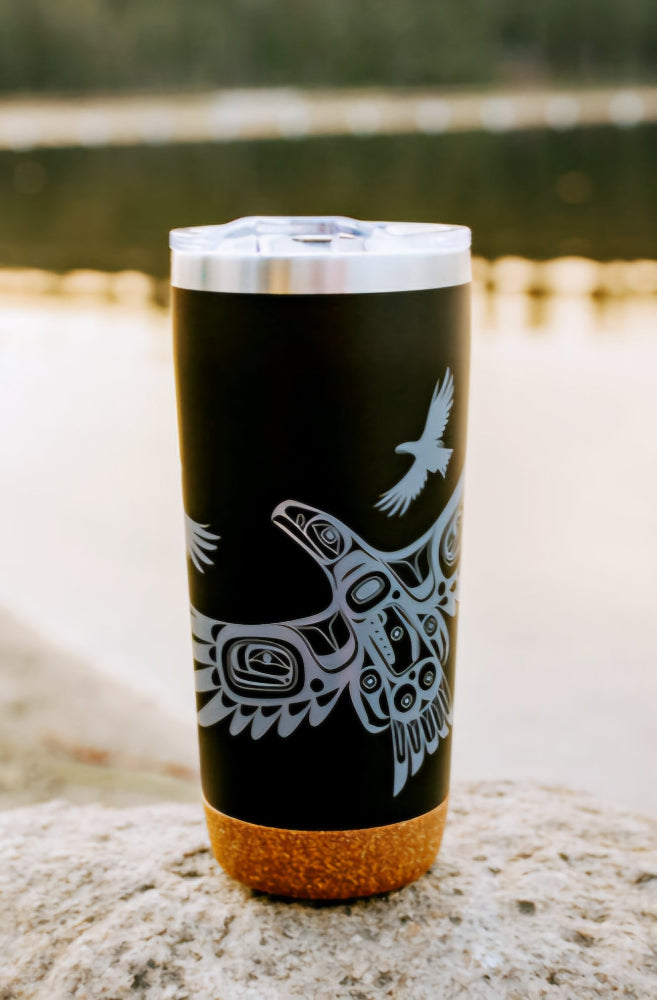 Cork Base Travel Mug - Soaring Eagle