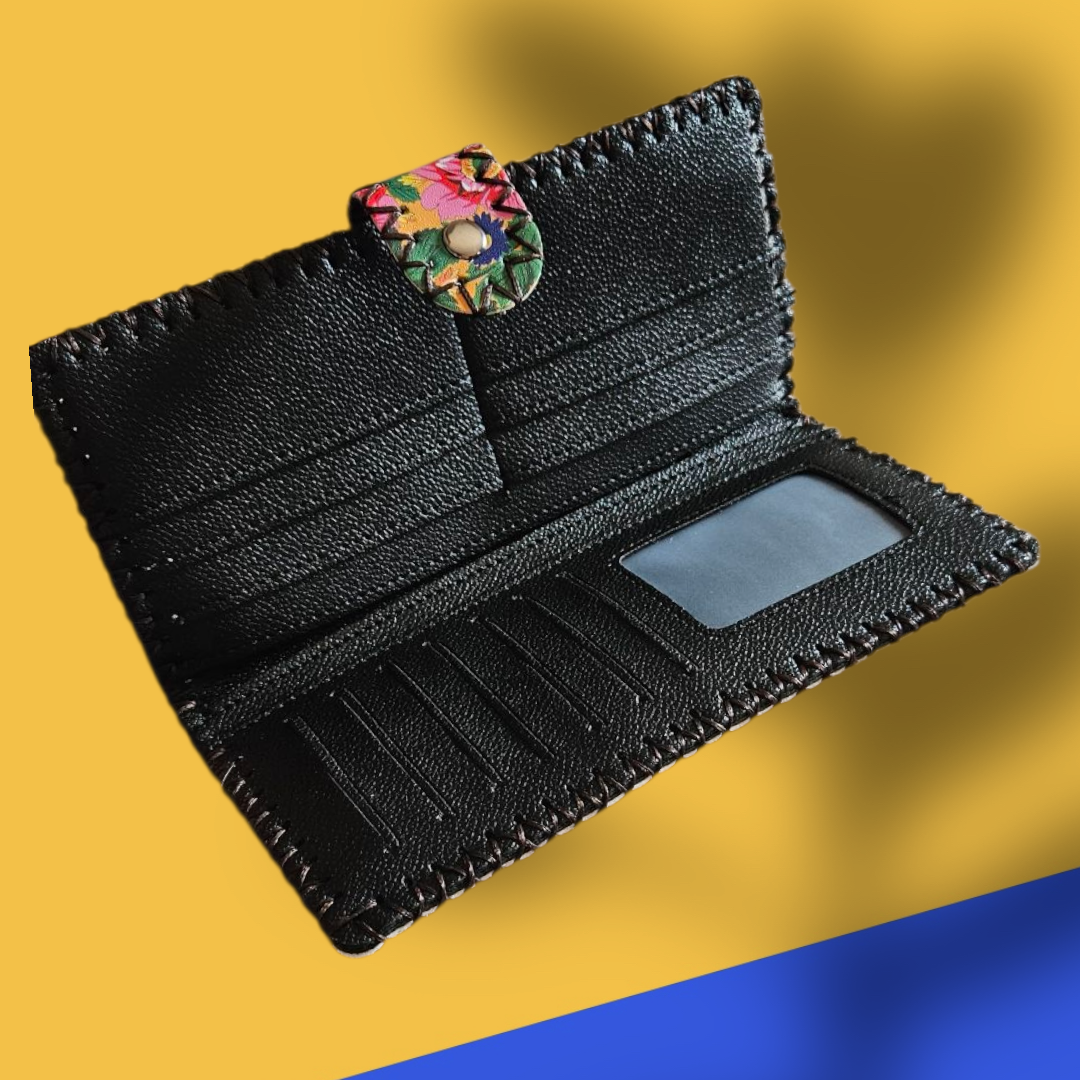 Kokum Floral Ladies Wallet - Purple