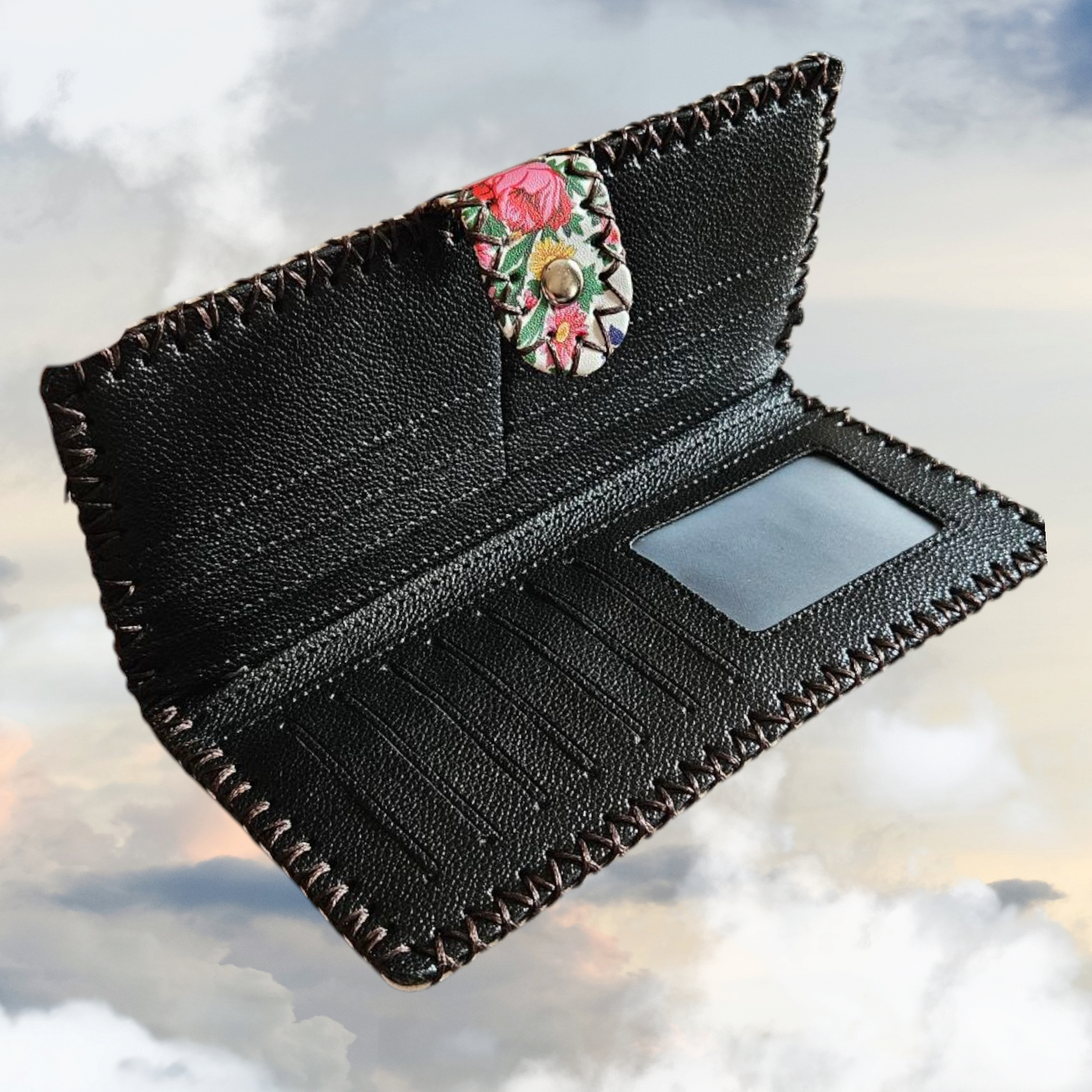 Kokum Floral Ladies Wallet - White