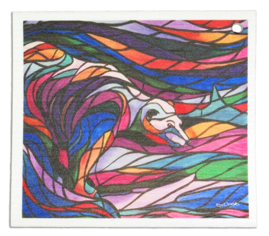Eco Dish Cloth - Salmon Hunter