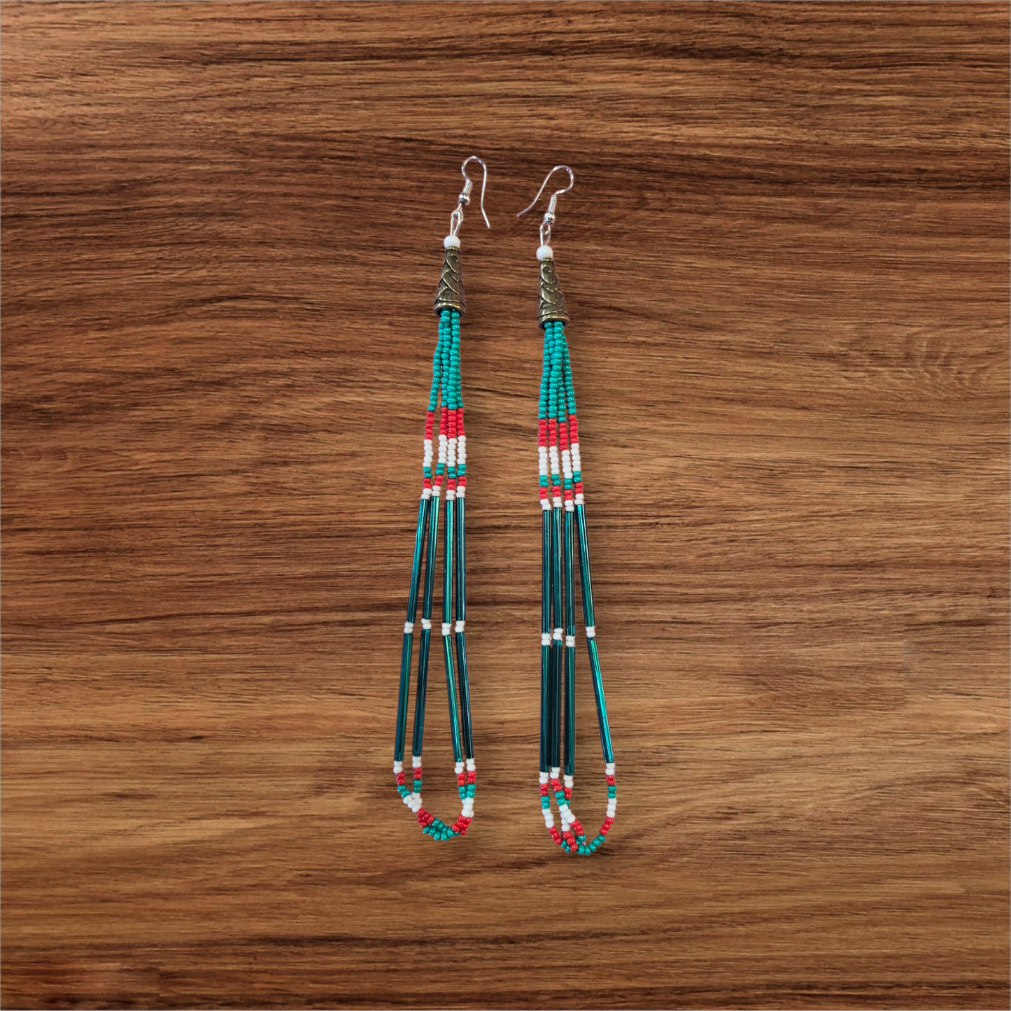 1-5.5C Beaded dangle earrings