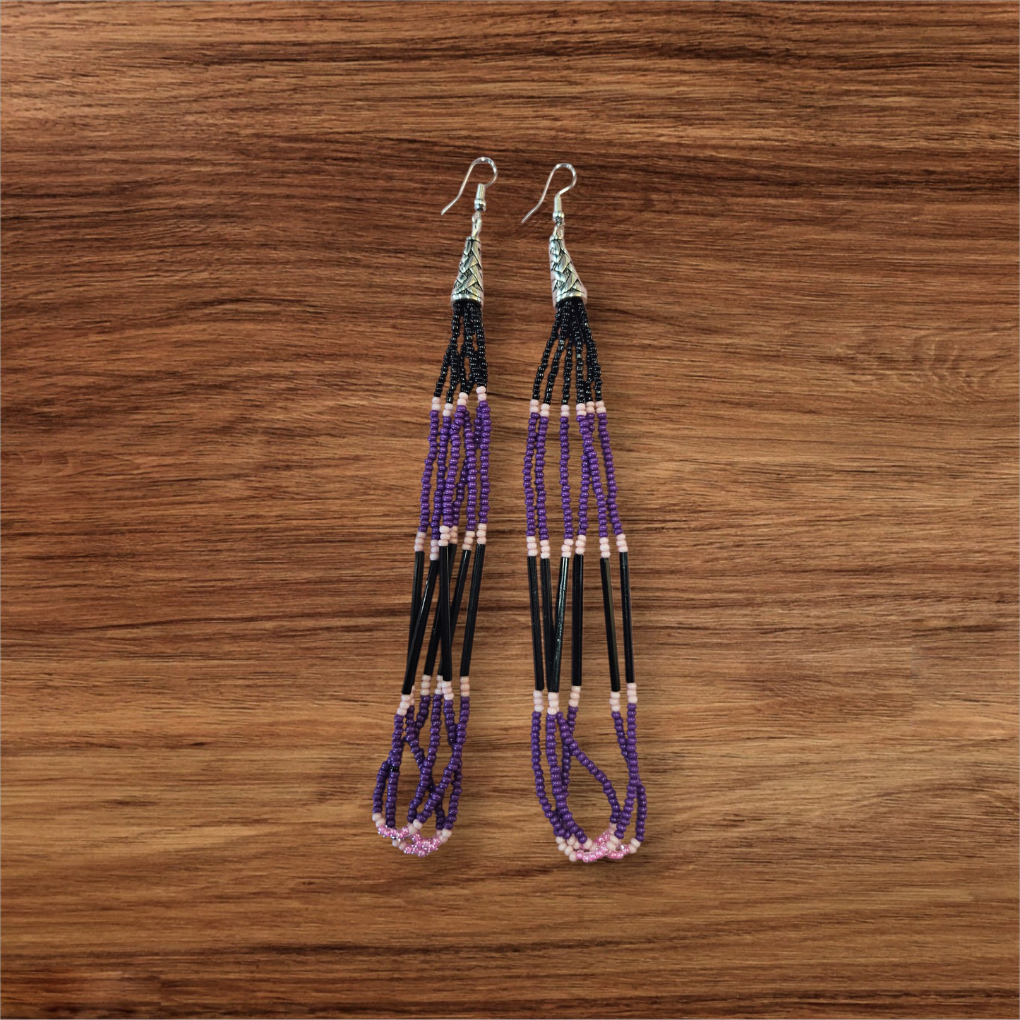 2-5.5C Beaded Dangle Earrings