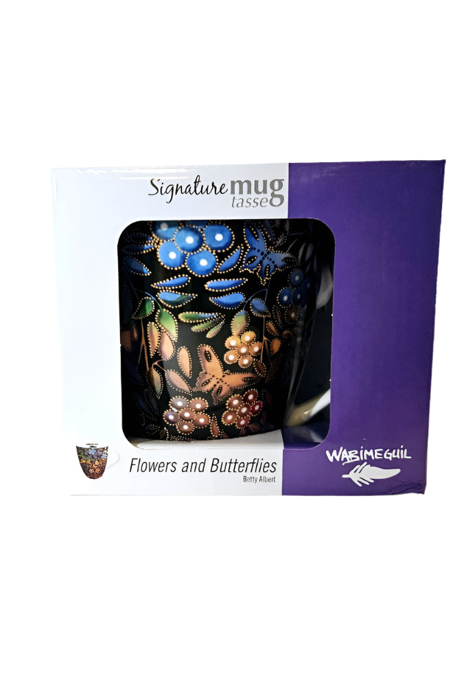 Signature Ceramic Mug - Flowers & Butterflies