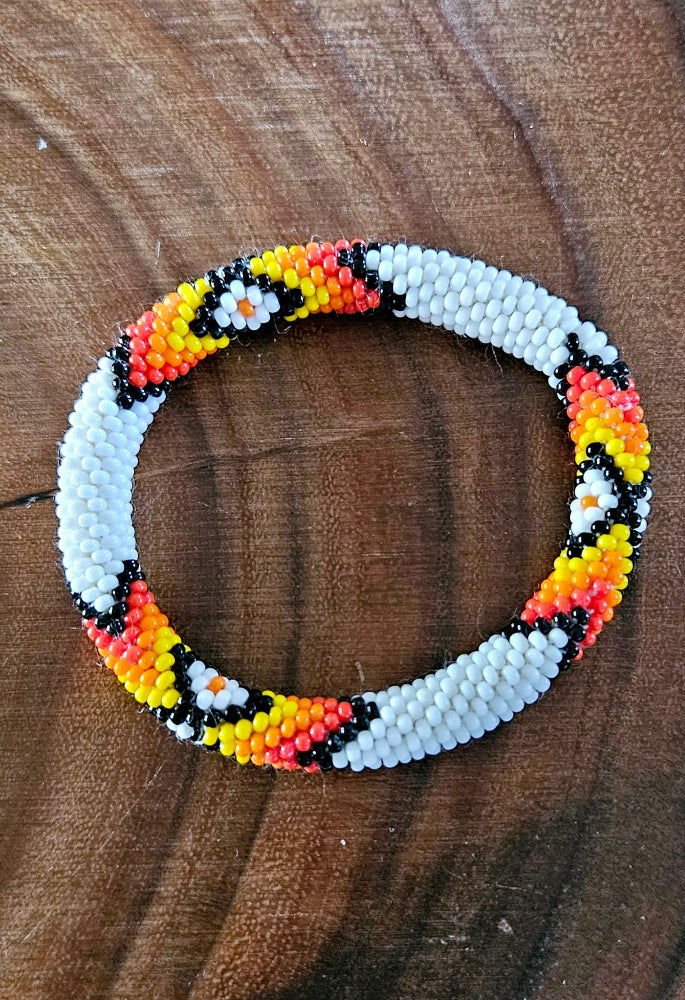 Beaded Roll On Bracelet - light Blue - LB