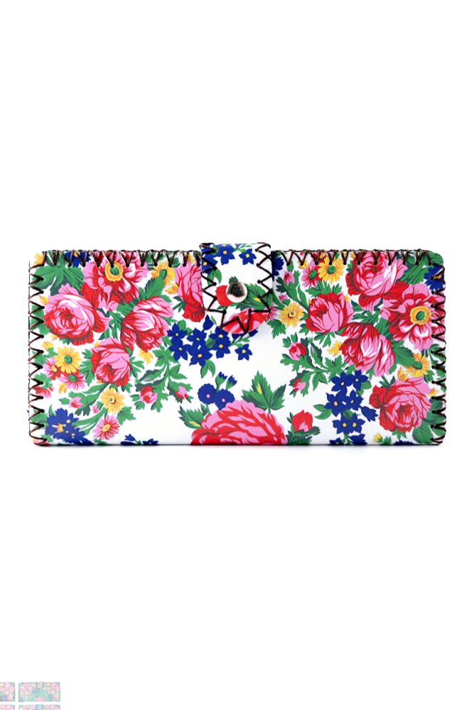 Kokum Floral Ladies Wallet - White