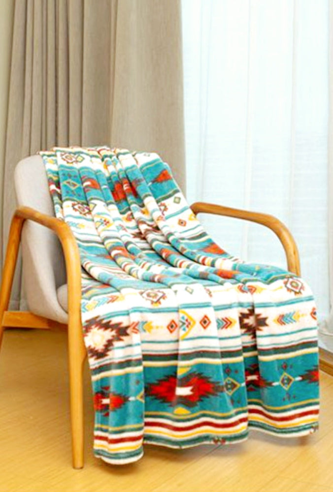 Micro Plush (Coral Fleece) Throw Blanket - Teal