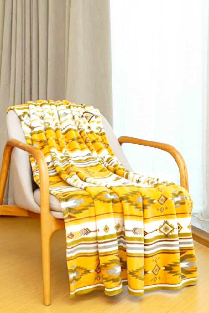 Micro Plush (Coral Fleece) Throw Blanket - Tan