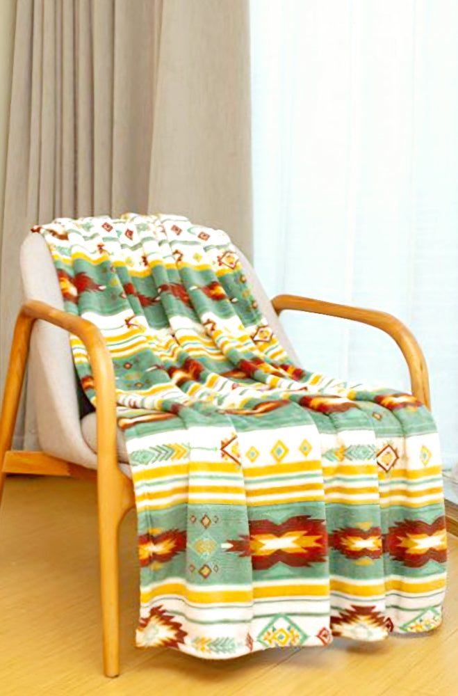 Micro Plush (Coral Fleece) Throw Blanket - Sage