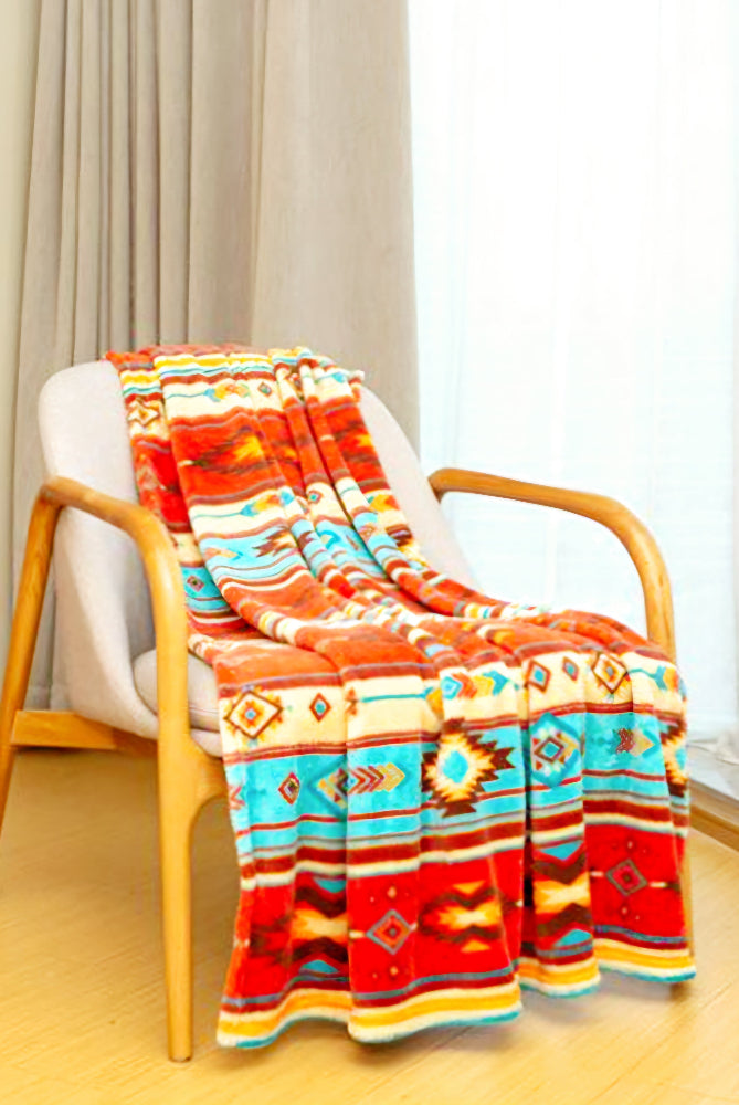 Micro Plush (Coral Fleece) Throw Blanket - Red