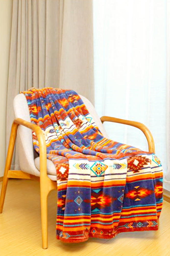 Micro Plush (Coral Fleece) Throw Blanket - Navy