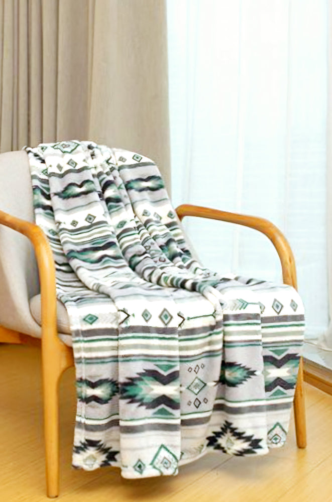 Micro Plush (Coral Fleece) Throw Blanket - Grey