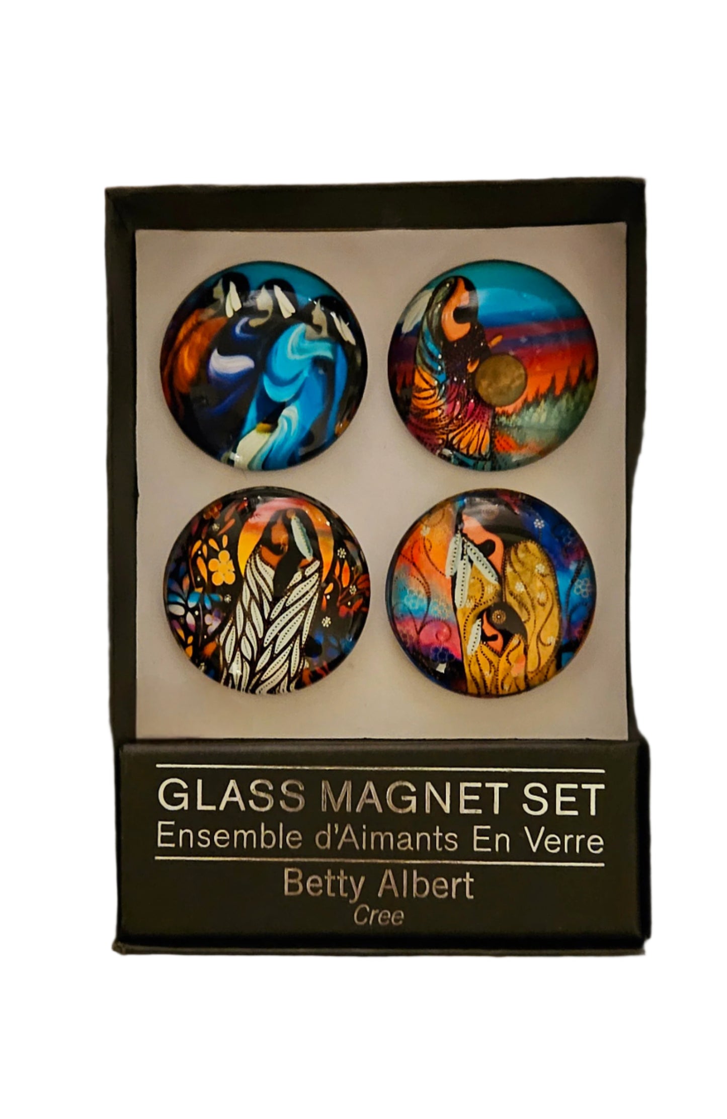 Glass Magnets set of 4