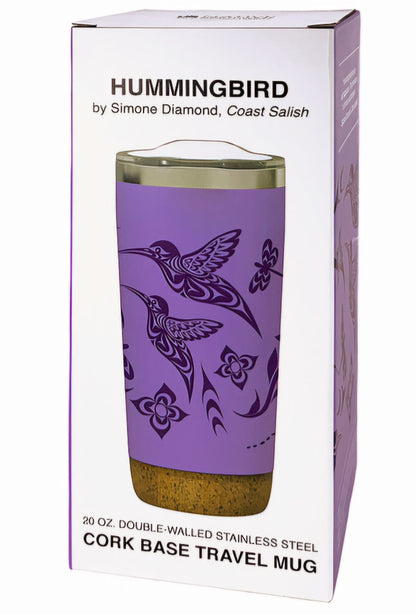 Cork Base Travel Mug - Hummingbird