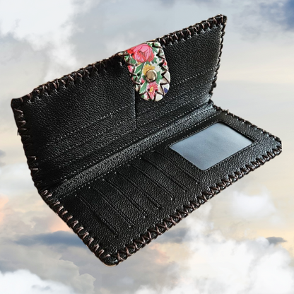Kokum Floral Ladies Wallet - White