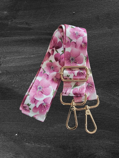 Handbag Straps - Soft pink flowers
