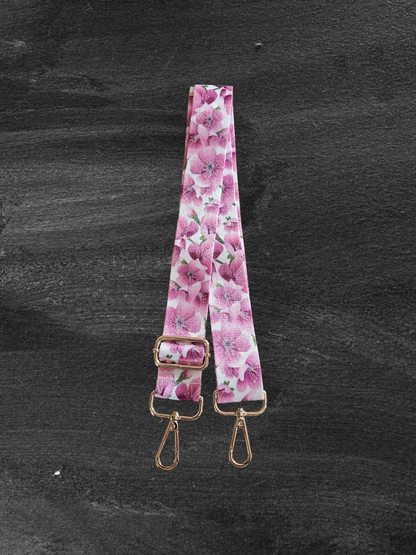 Handbag Straps - Soft pink flowers