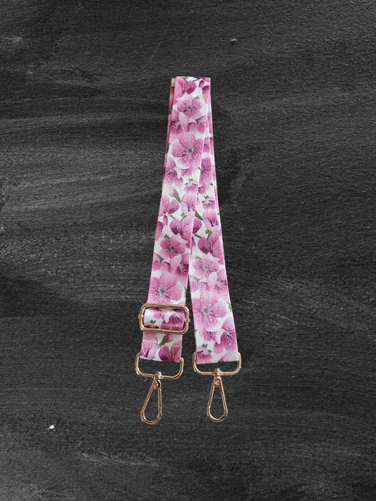 Handbag Straps - Soft pink flowers