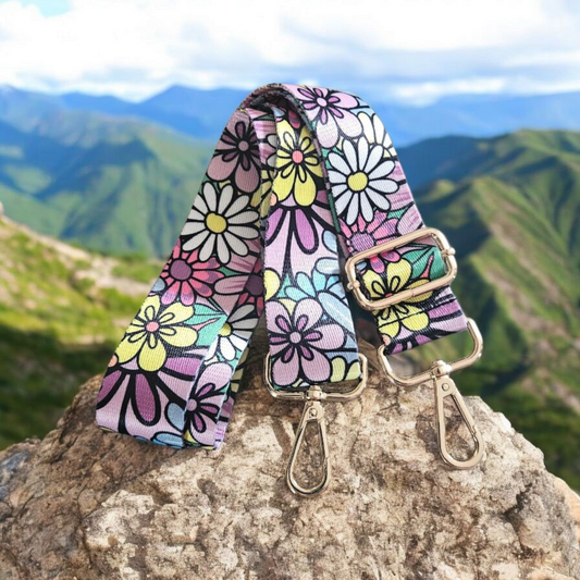 Handbag Straps - Colorful Flowers