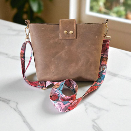 The Perfectly Imperfect leather Bag 2 snap closure