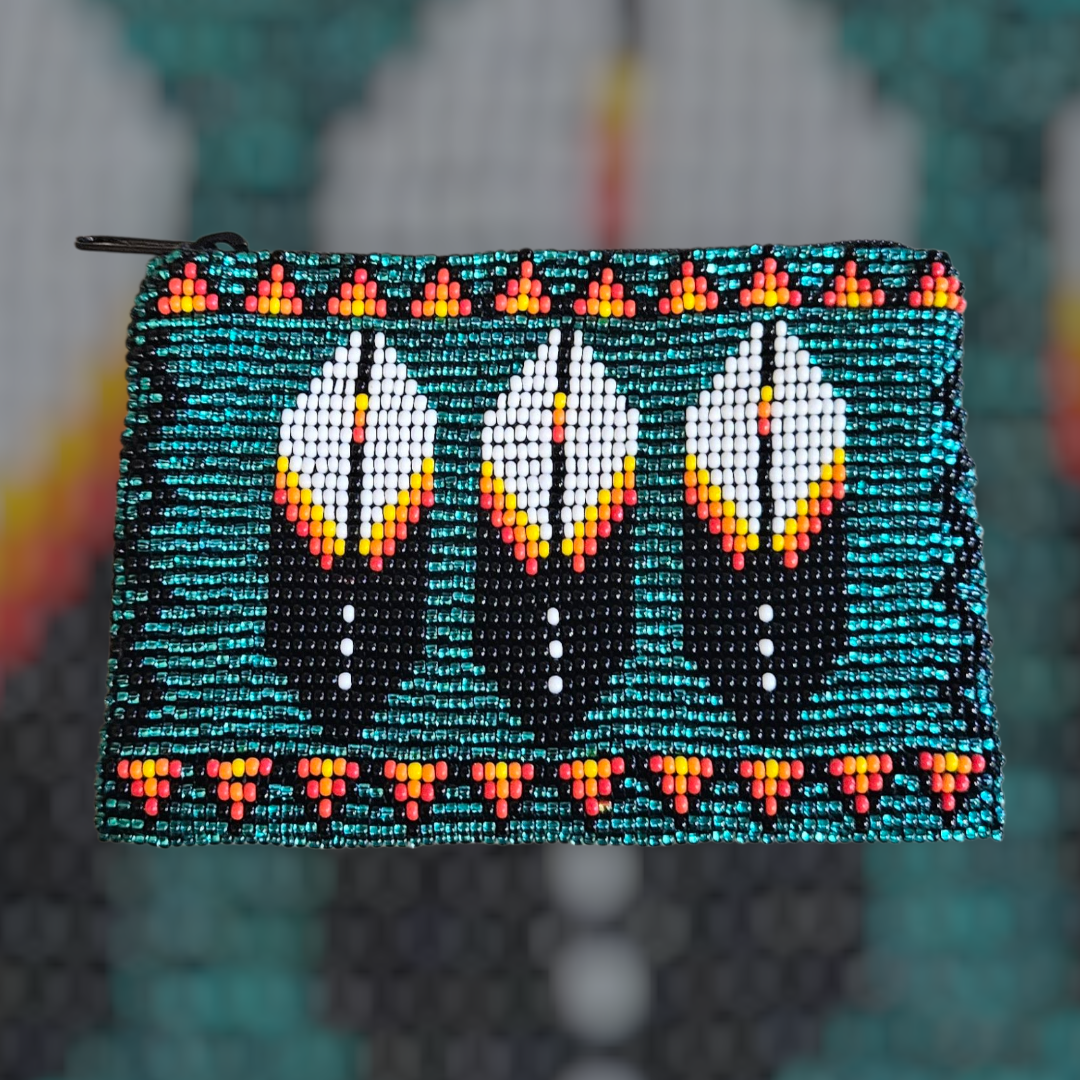 Beaded Coin Purse - Emerald Green