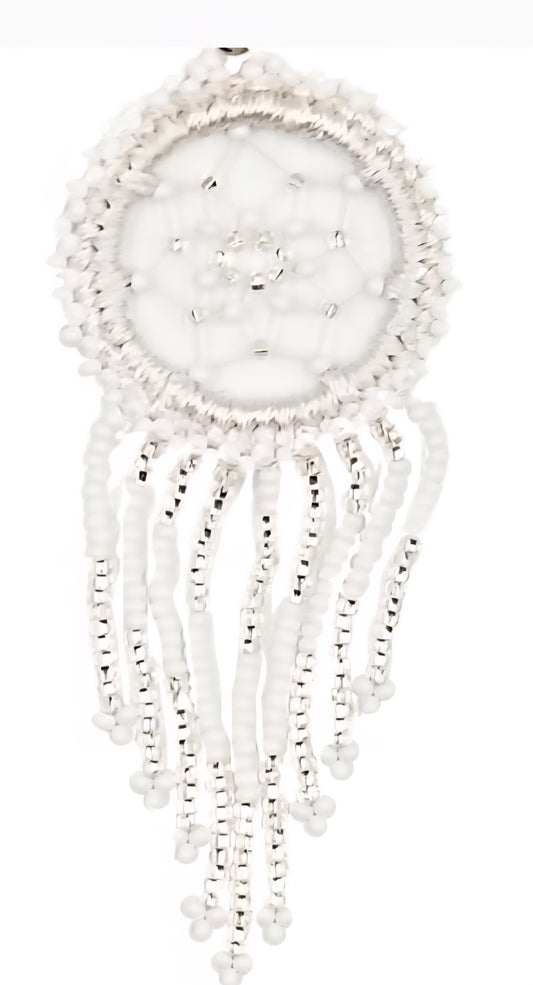 Dream Catcher Keychain - white