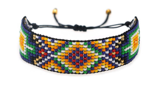 Handmade Beaded Flat Bracelet - HBB-B