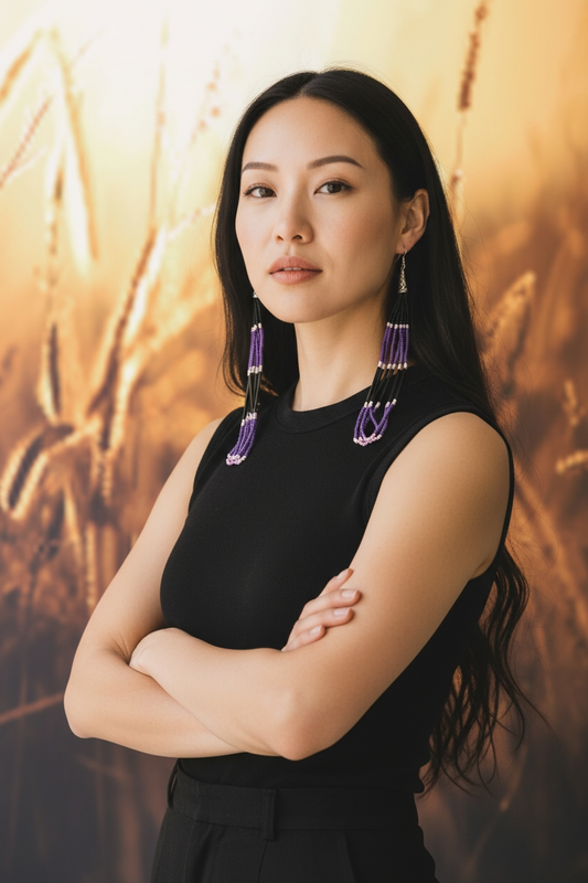 2-5.5C Beaded Dangle Earrings