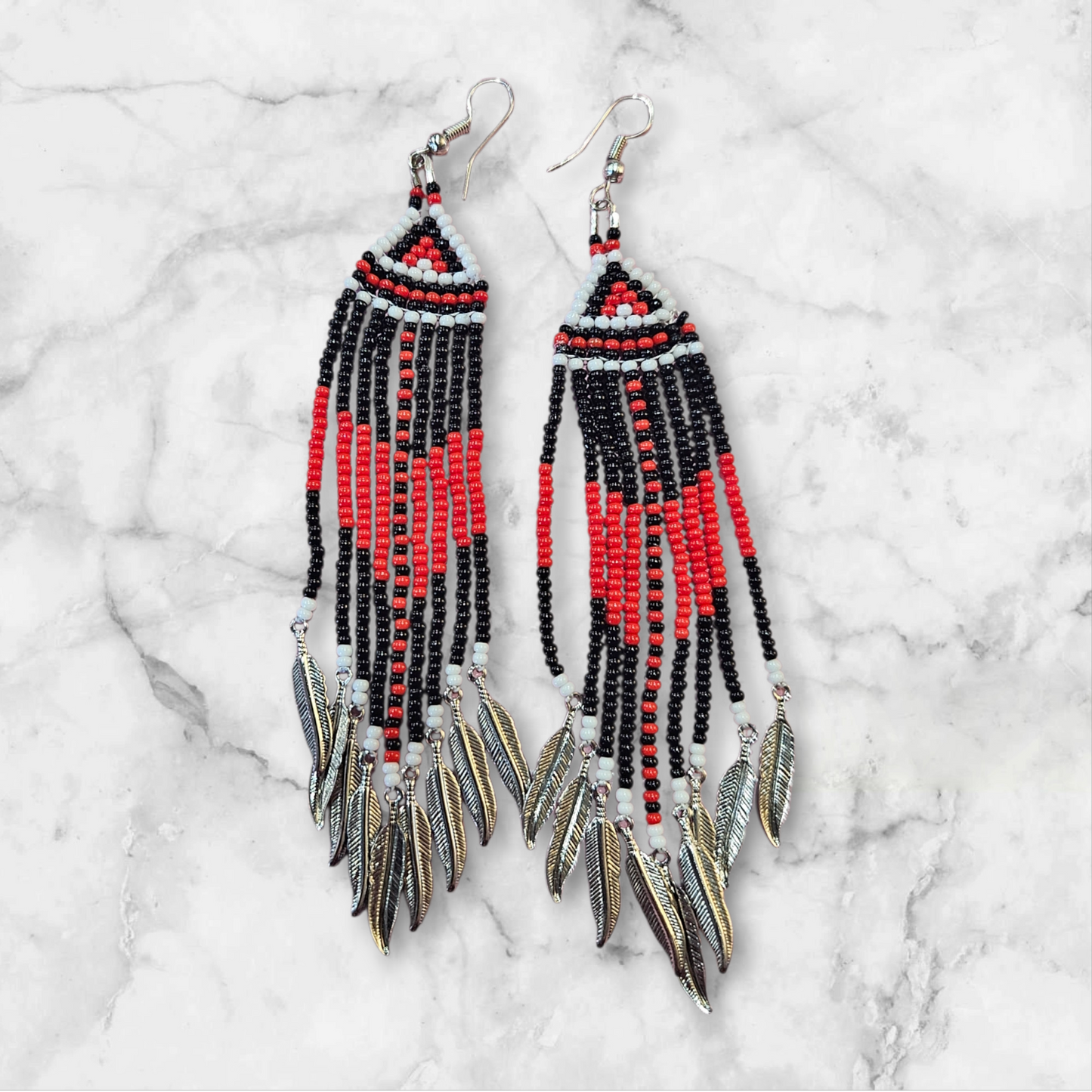 14-4C Beaded Fringe Earrings