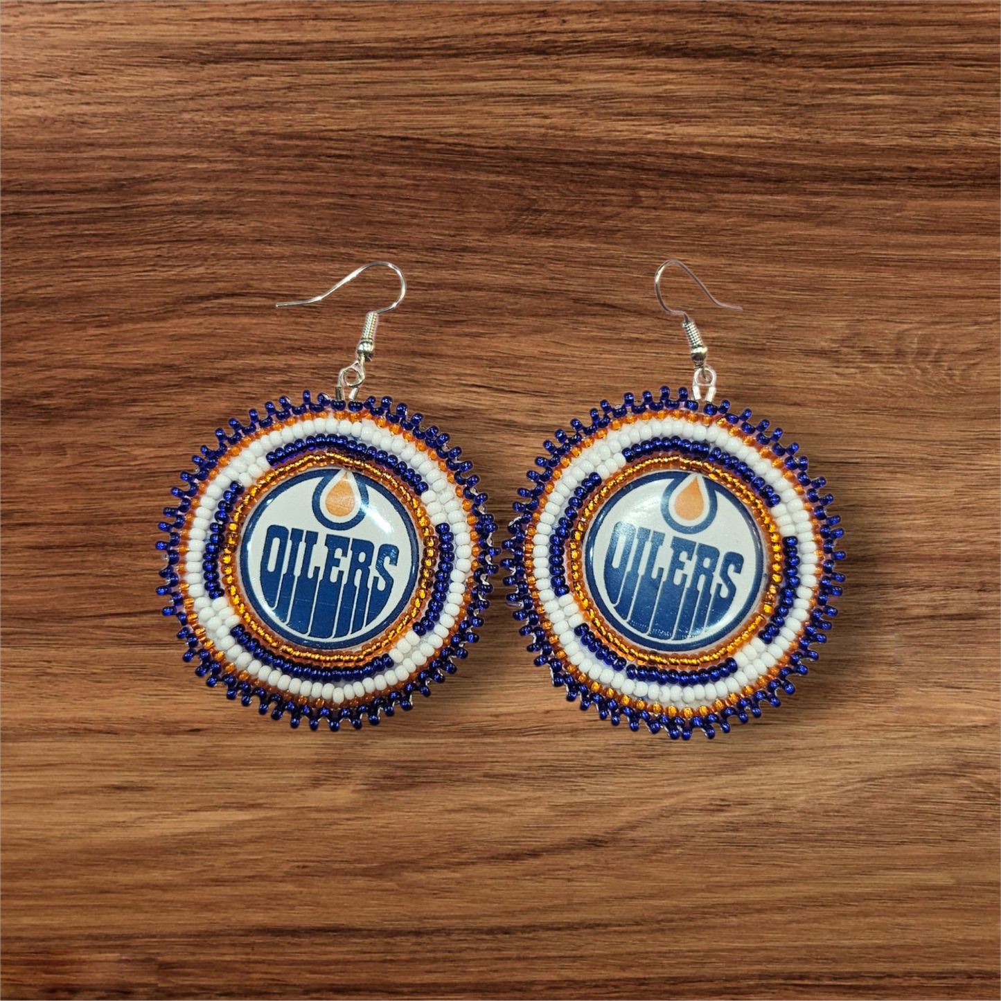 6-EOC Beaded Round Earrings