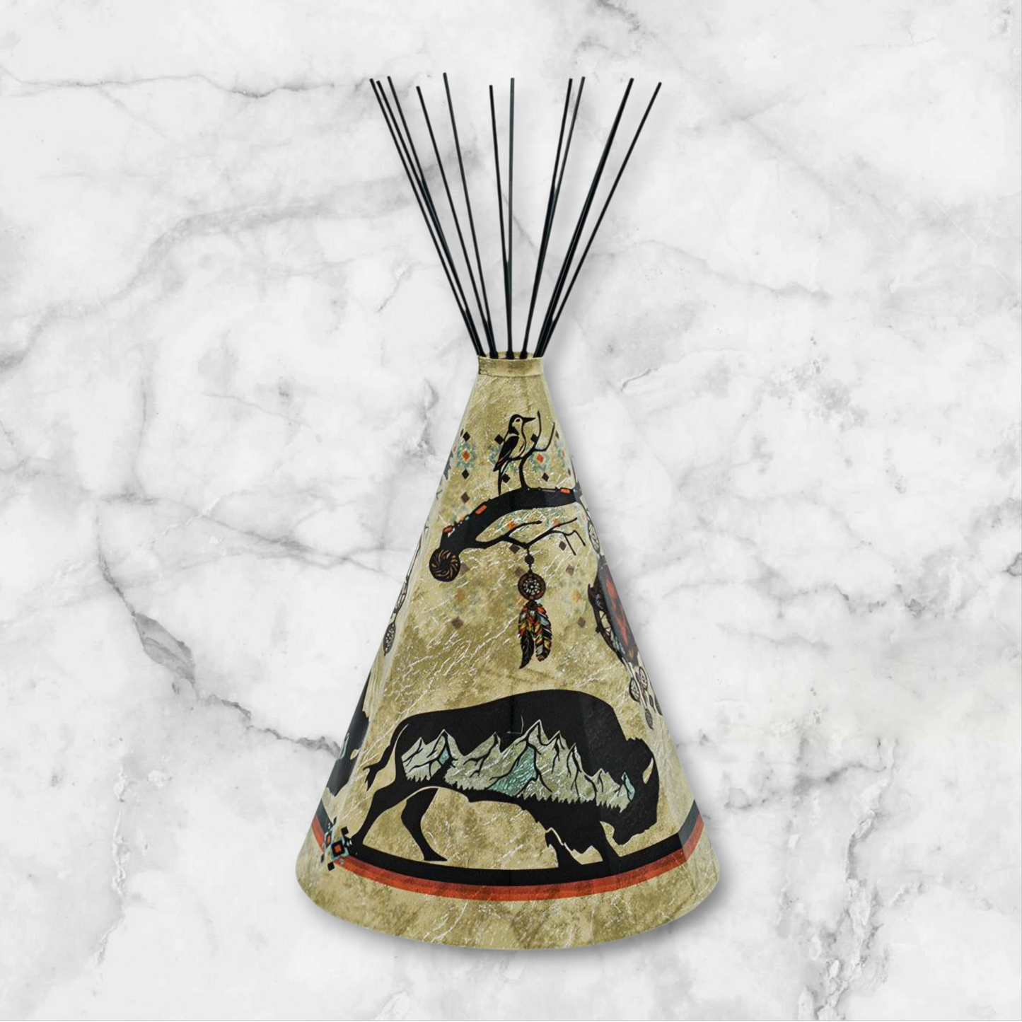 Traditional Buffalo Teepee Lamp