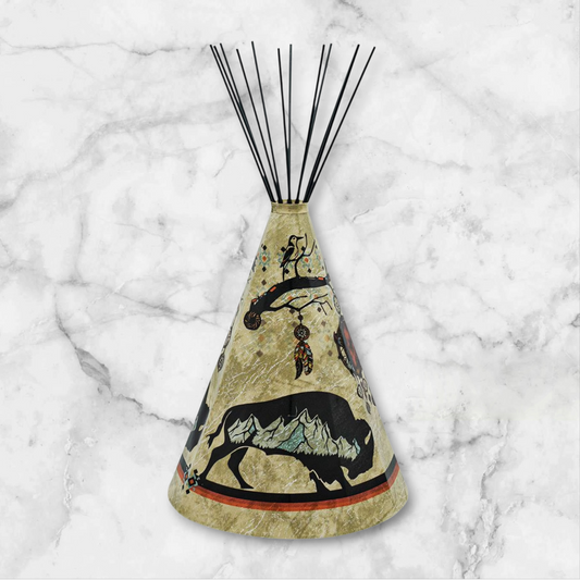 Traditional Buffalo Teepee Lamp