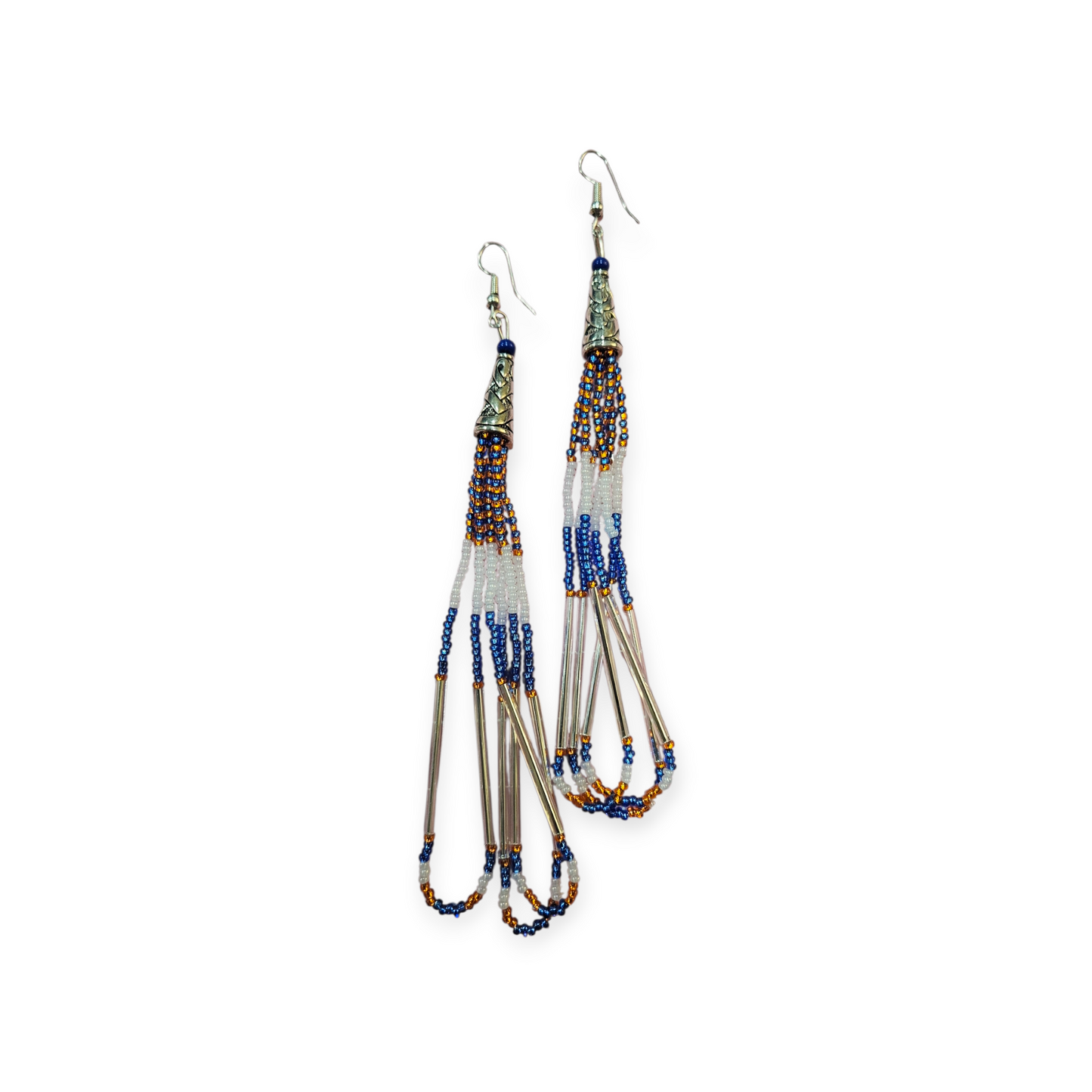 5-EOC Beaded Edmonton Oilers Earrings