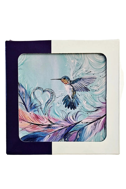 Coasters - Hummingbird Feathers