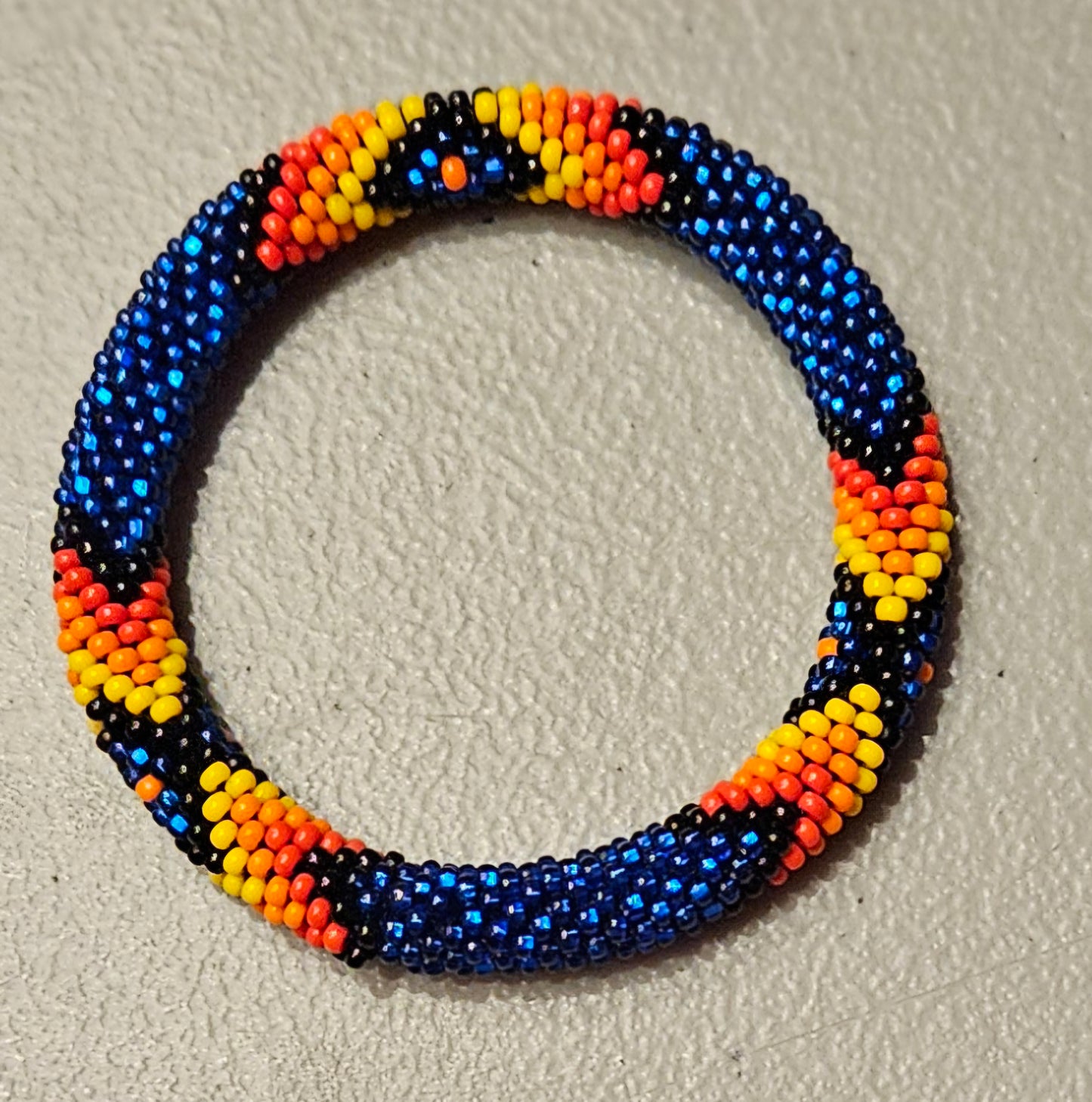 Beaded Roll on Bracelet - Blue