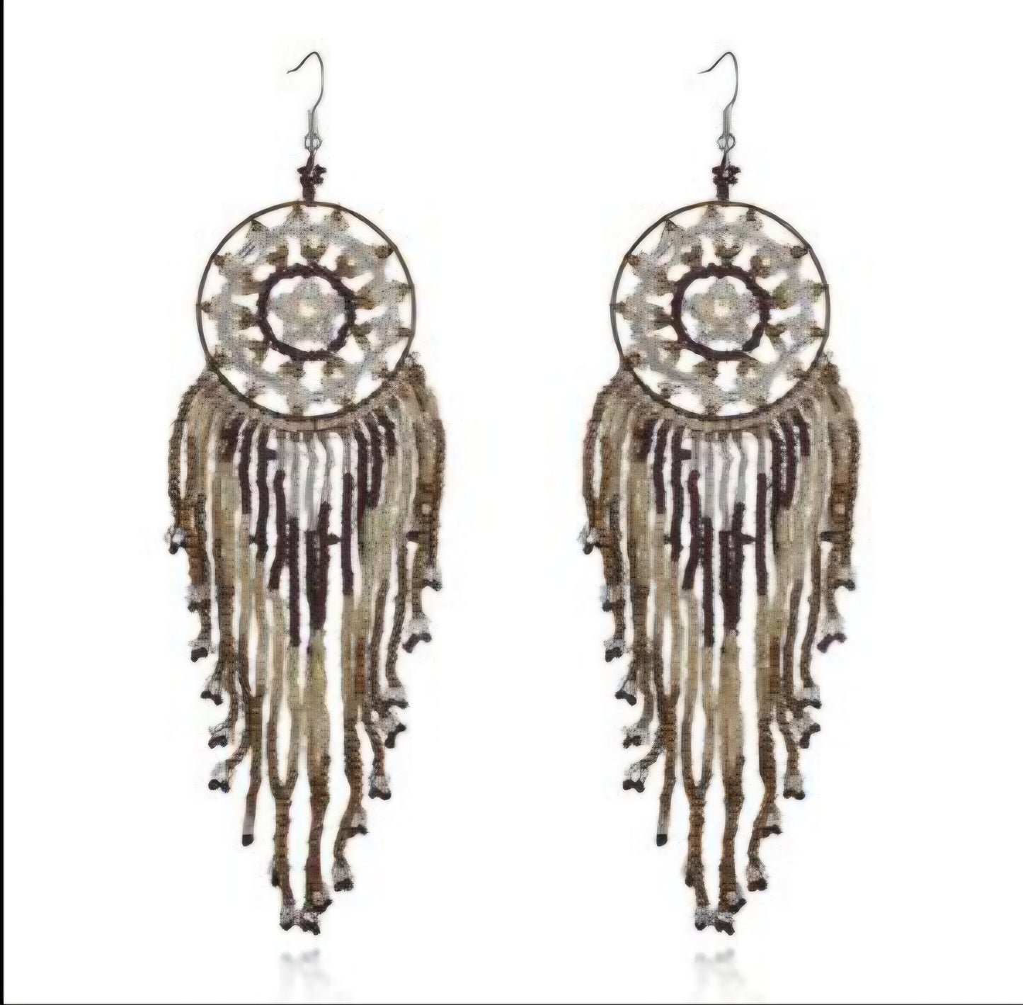 Brown/ Earth Toned Dream Catcher Earrings