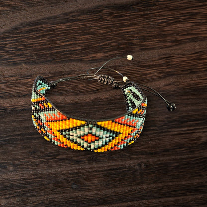 BT Handmade Beaded Flat Bracelet