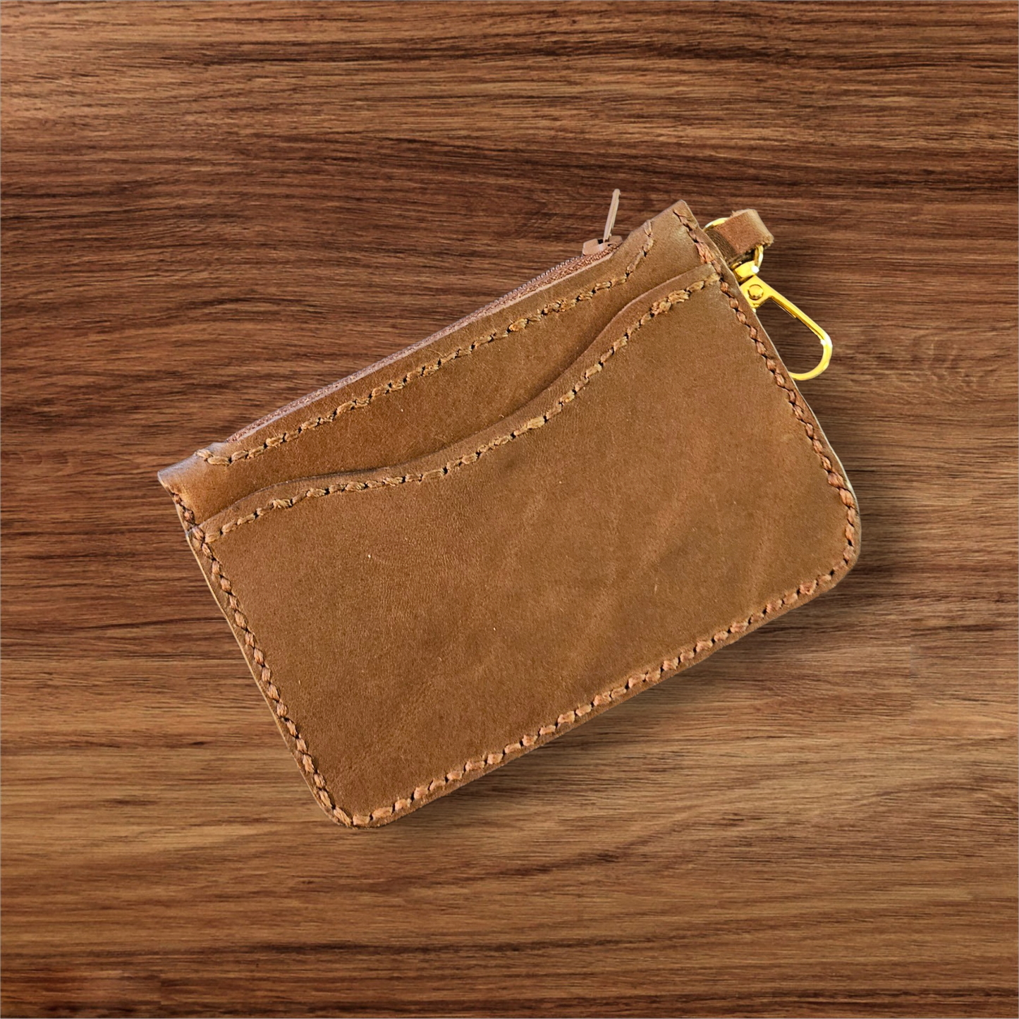Leather Coin Purse- Dark Brown