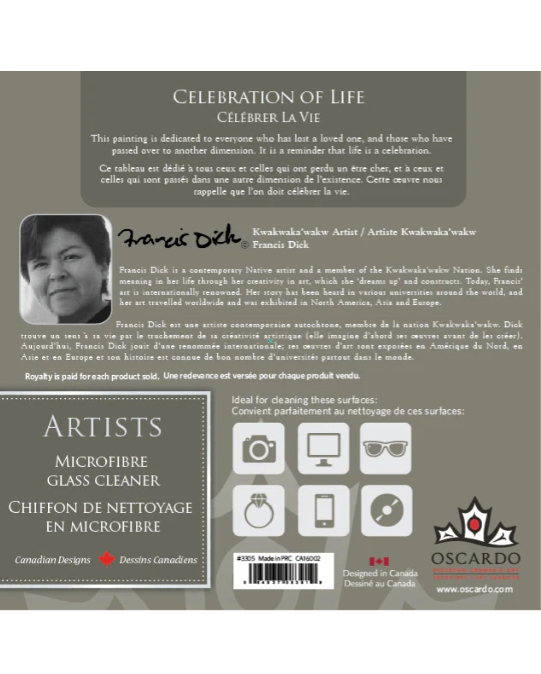 Microfibre Glass Cleaner - Celebration of Life