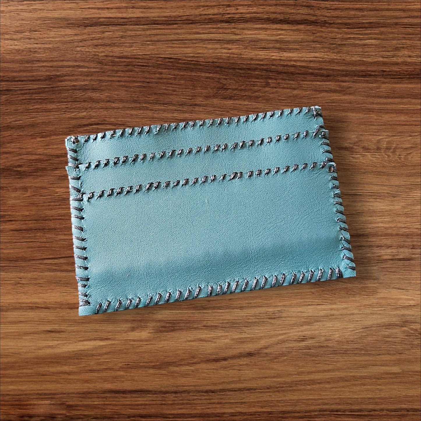 KT Leather Card Holder Turquoise
