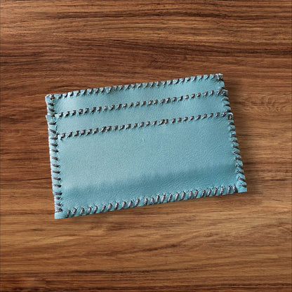 KT Leather Card Holder Turquoise