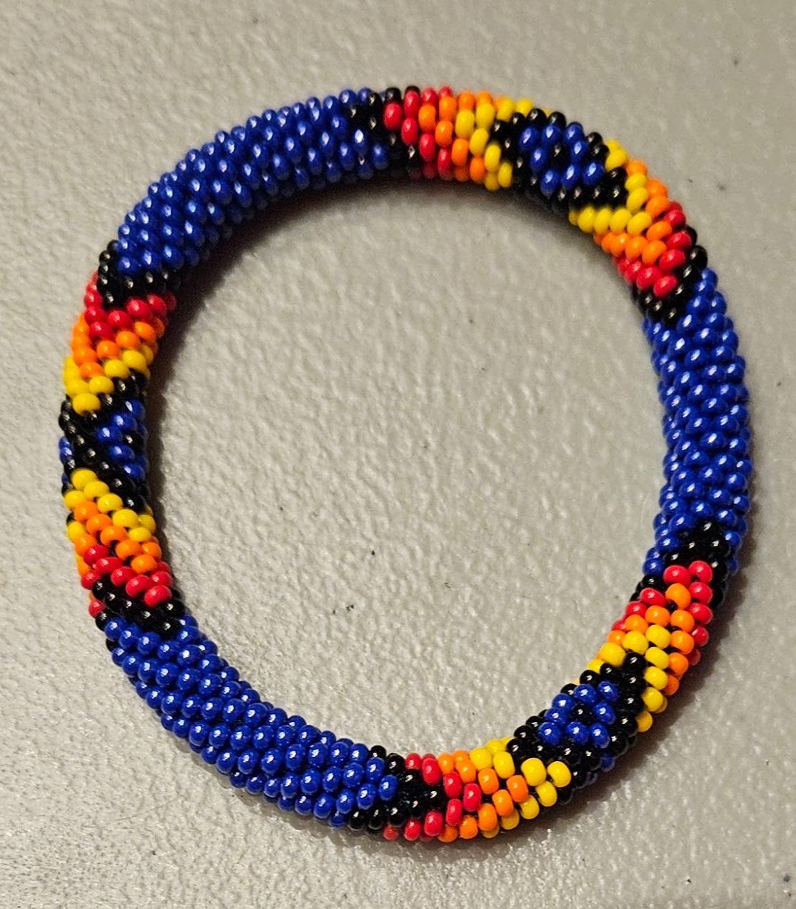 Beaded Roll on Bracelet - Royal Blue